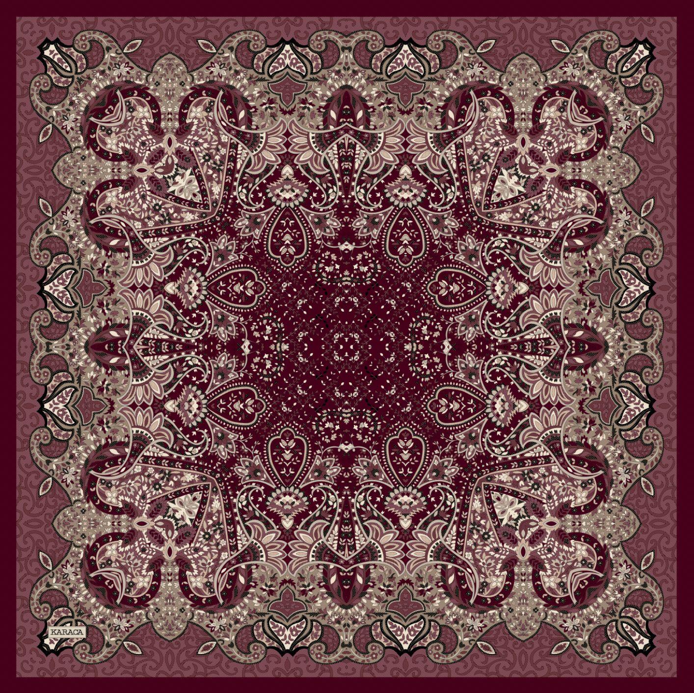 Karaca EşarpKOTON EŞARP ETNİK DESEN COTTON EŞARP - BORDO 