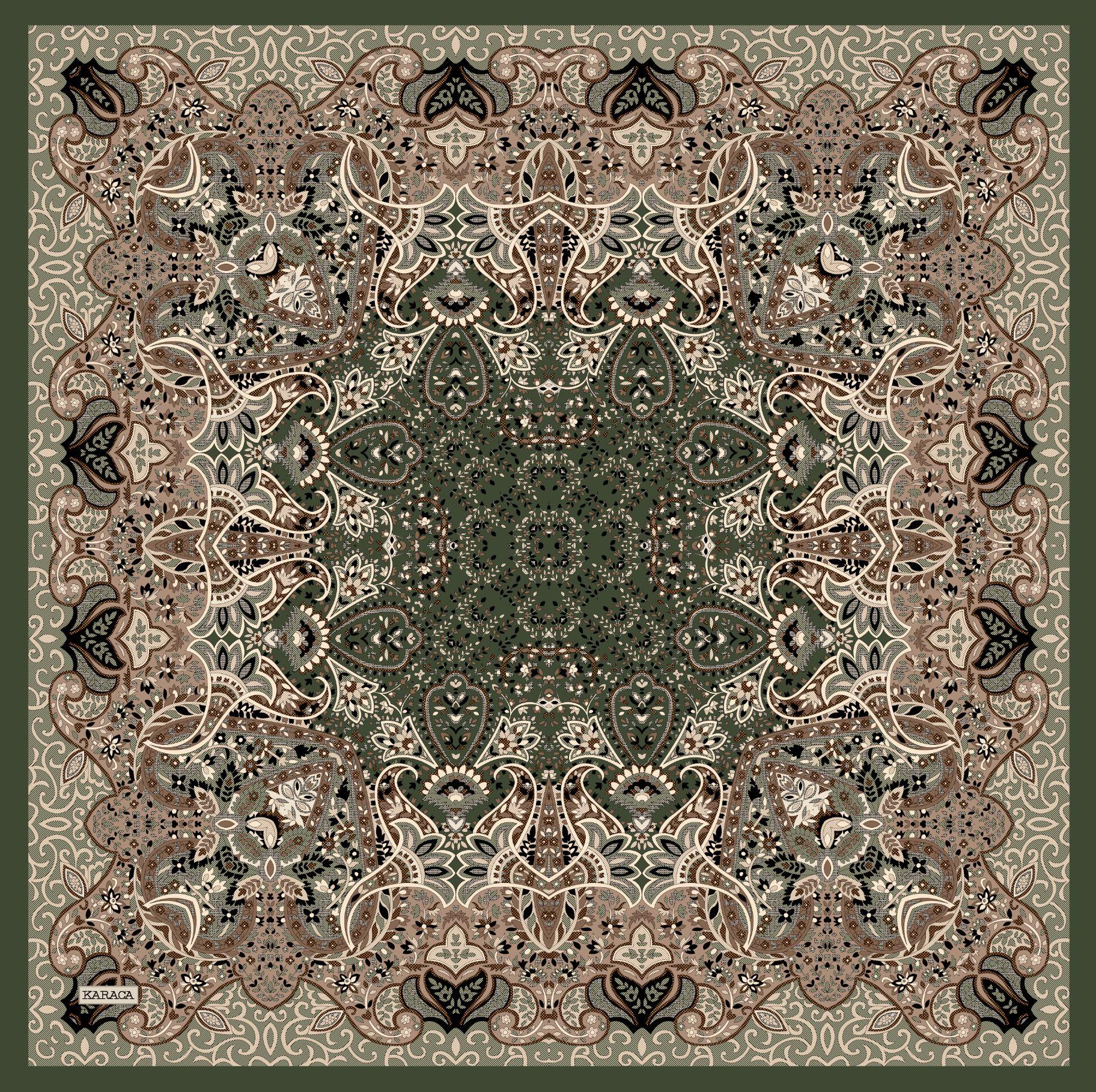 Karaca EşarpKOTON EŞARP ETNİK DESEN COTTON EŞARP - HAKİ 