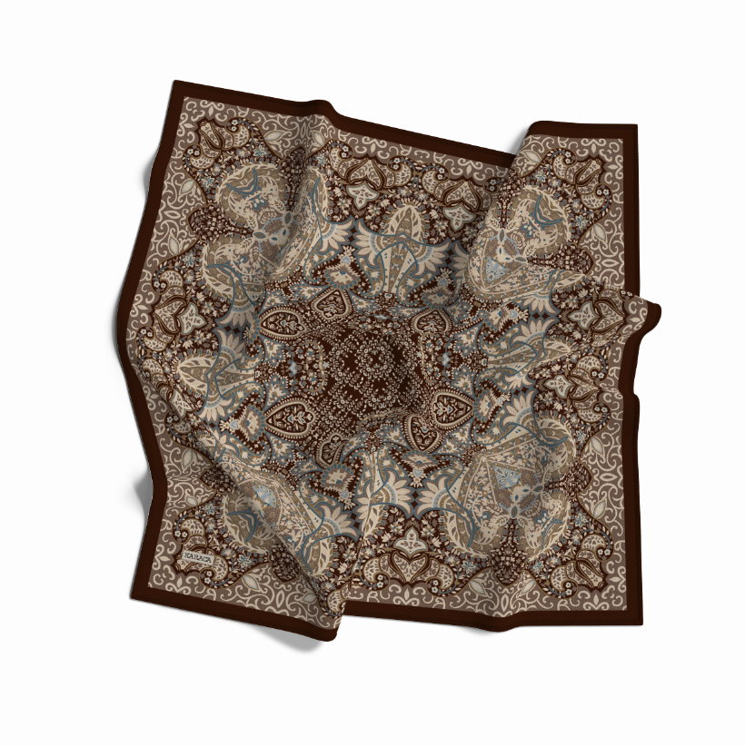 Karaca EşarpKOTON EŞARP ETNİK DESEN COTTON EŞARP - KAHVERENGİ