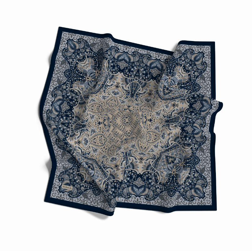 Karaca EşarpRAYON EŞARPETNİK DESEN COTTON EŞARP - MAVİ 