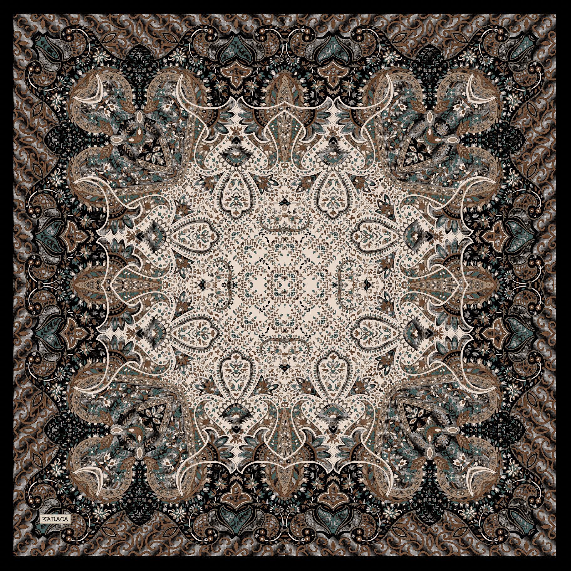 Karaca EşarpKOTON EŞARP ETNİK DESEN COTTON EŞARP - SİYAH