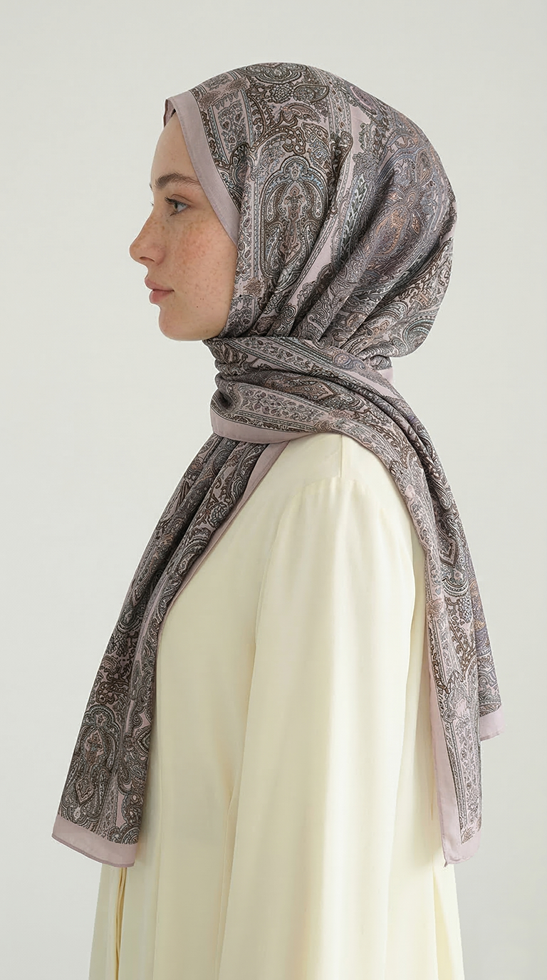 Karaca EşarpCOTTON ŞAL ETNİK DESEN COTTON ŞAL - KREM / PUDRA