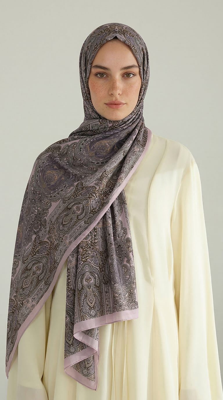 Karaca EşarpCOTTON ŞAL ETNİK DESEN COTTON ŞAL - KREM / PUDRA