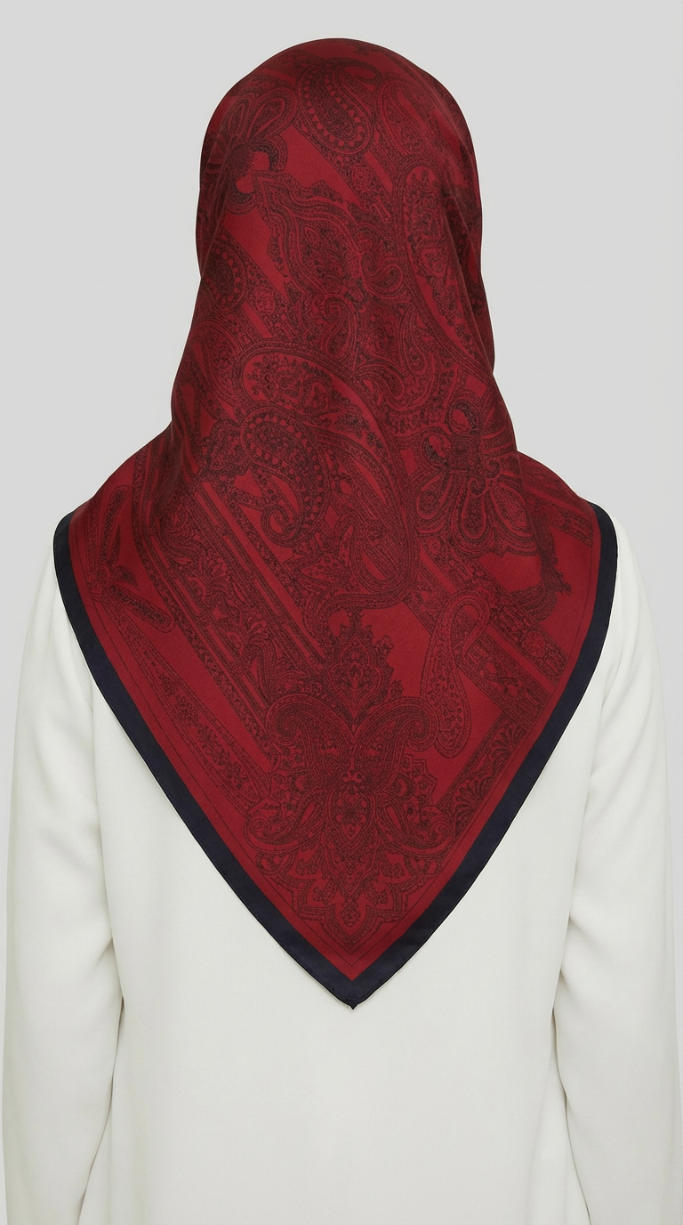 Karaca EşarpRAYON EŞARPETNİK DESEN TWİL POLYESTER EŞARP - KIRMIZI