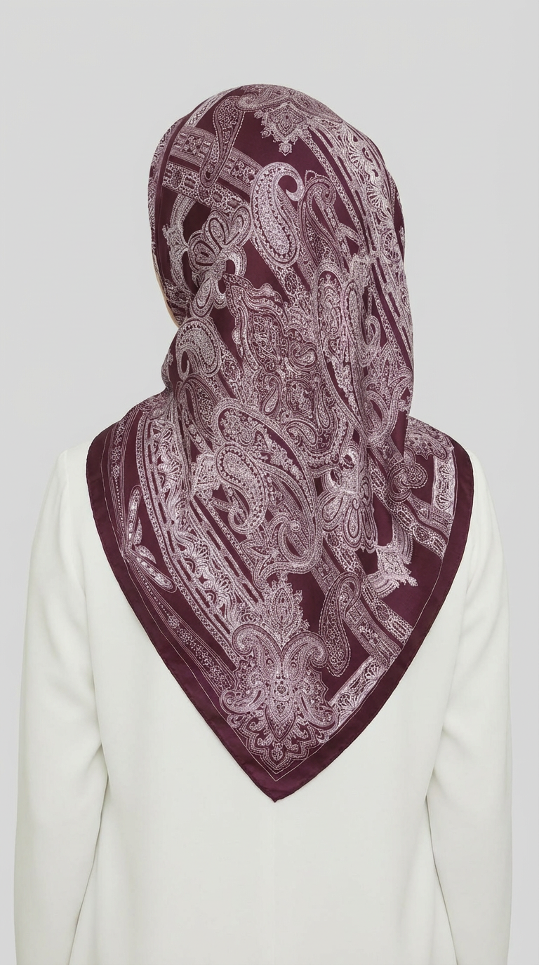 Karaca EşarpRAYON EŞARPETNİK DESEN TWİL POLYESTER EŞARP - MOR
