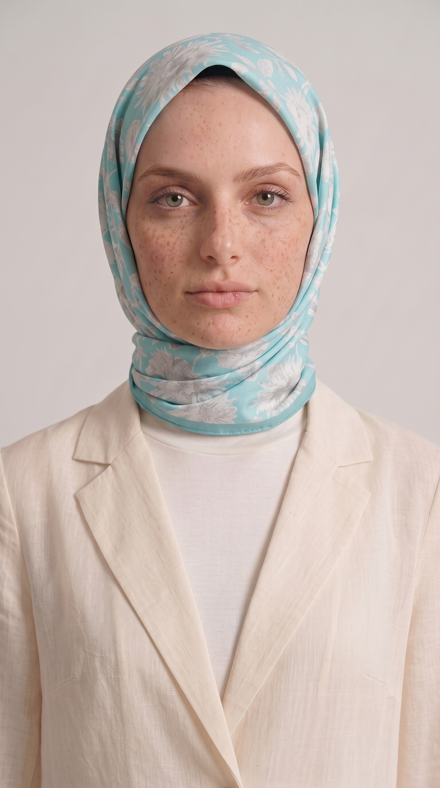 Karaca EşarpKOTON EŞARP FLORA COTTON EŞARP - BUZ MAVİSİ