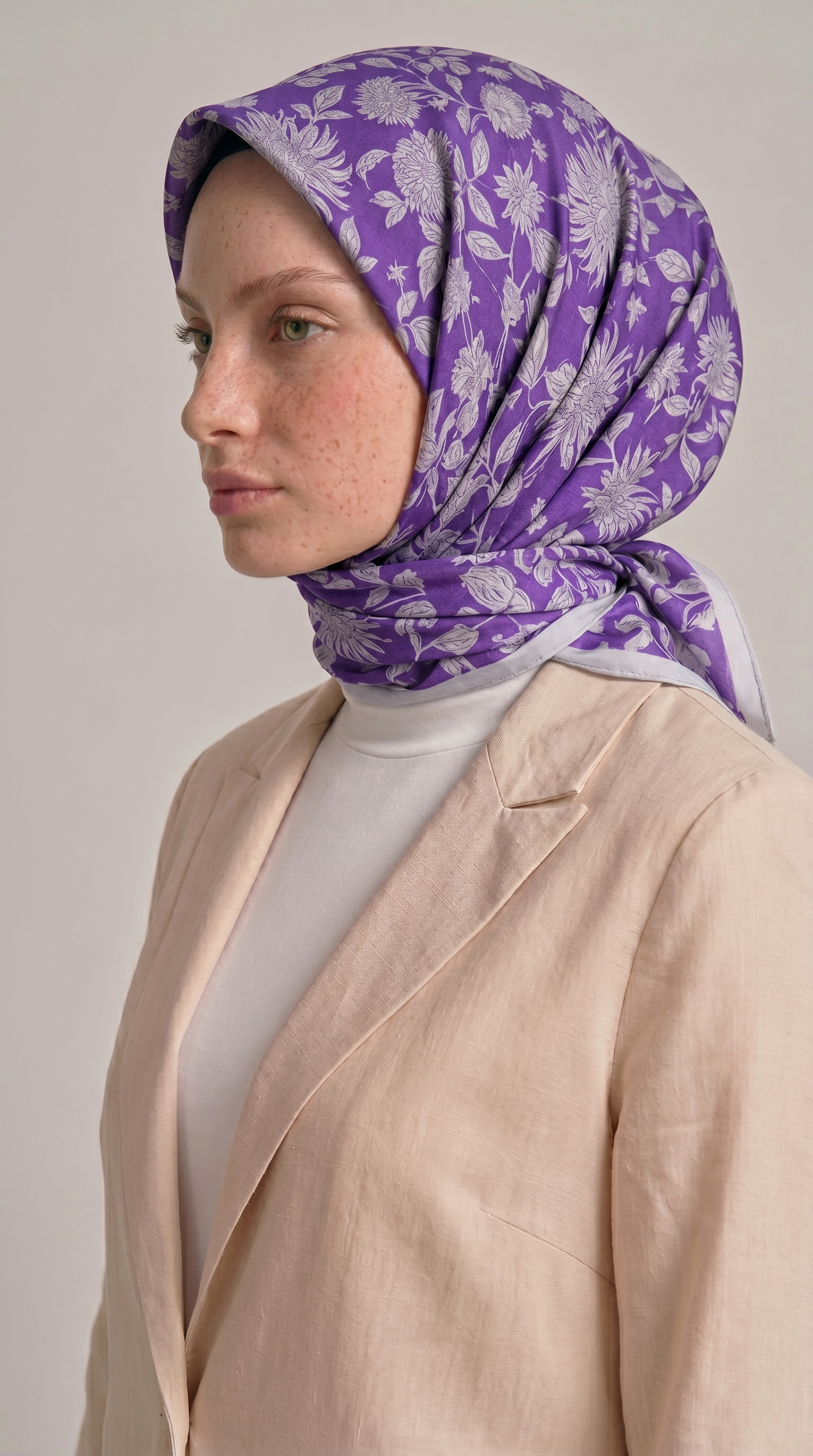 Karaca EşarpKOTON EŞARP FLORA COTTON EŞARP -  MOR