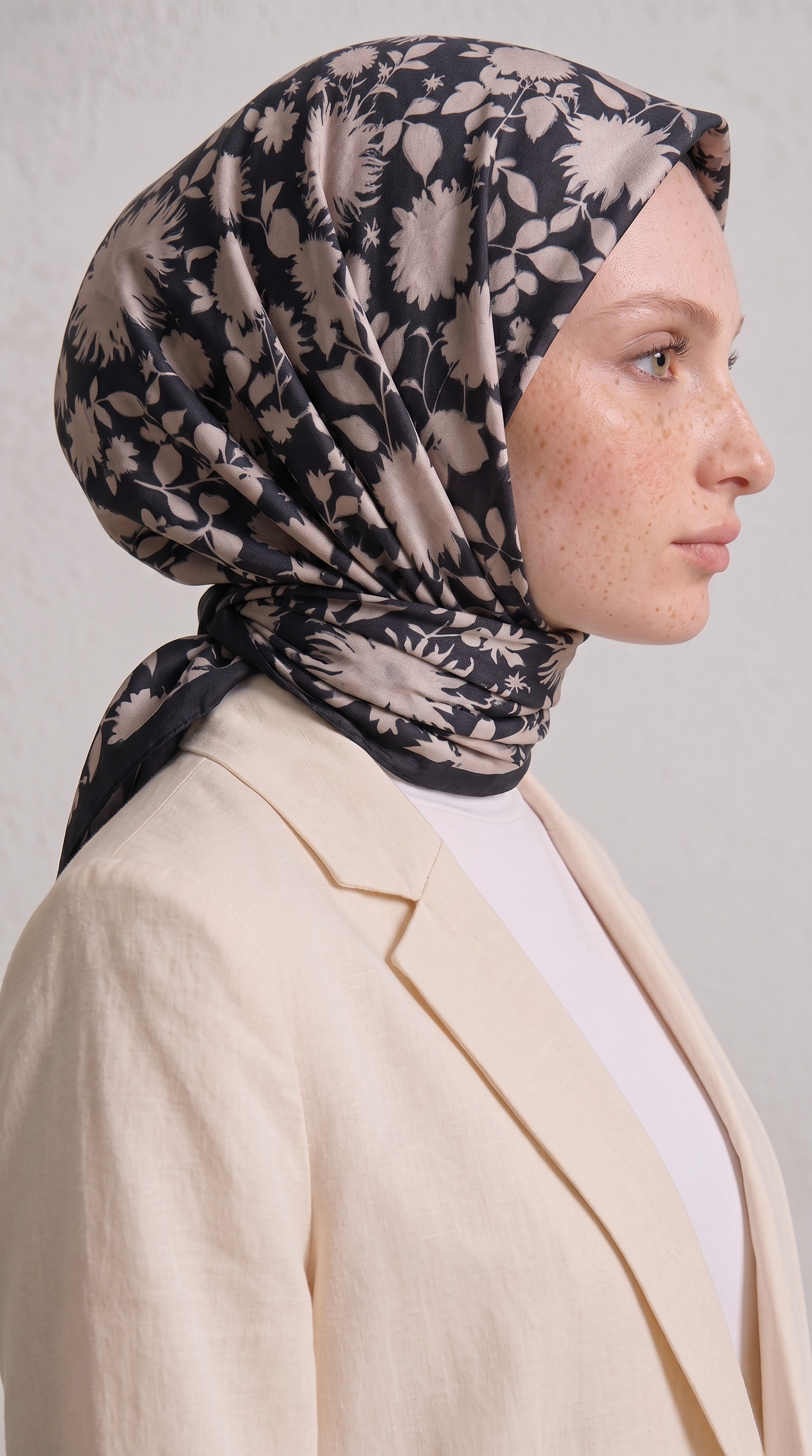 Karaca EşarpKOTON EŞARP FLORA COTTON EŞARP -  SİYAH 