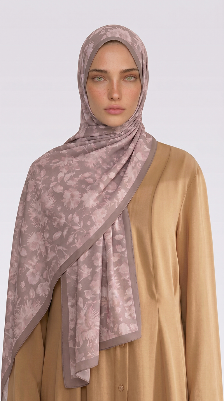 Karaca EşarpCOTTON ŞAL FLORA DESENLİ COTTON ŞAL - BEJ / KREM 