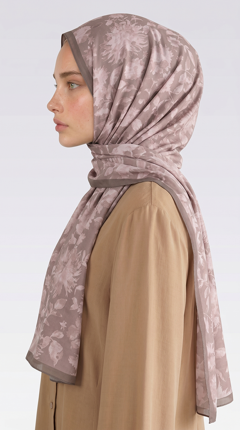 Karaca EşarpCOTTON ŞAL FLORA DESENLİ COTTON ŞAL - BEJ / KREM 