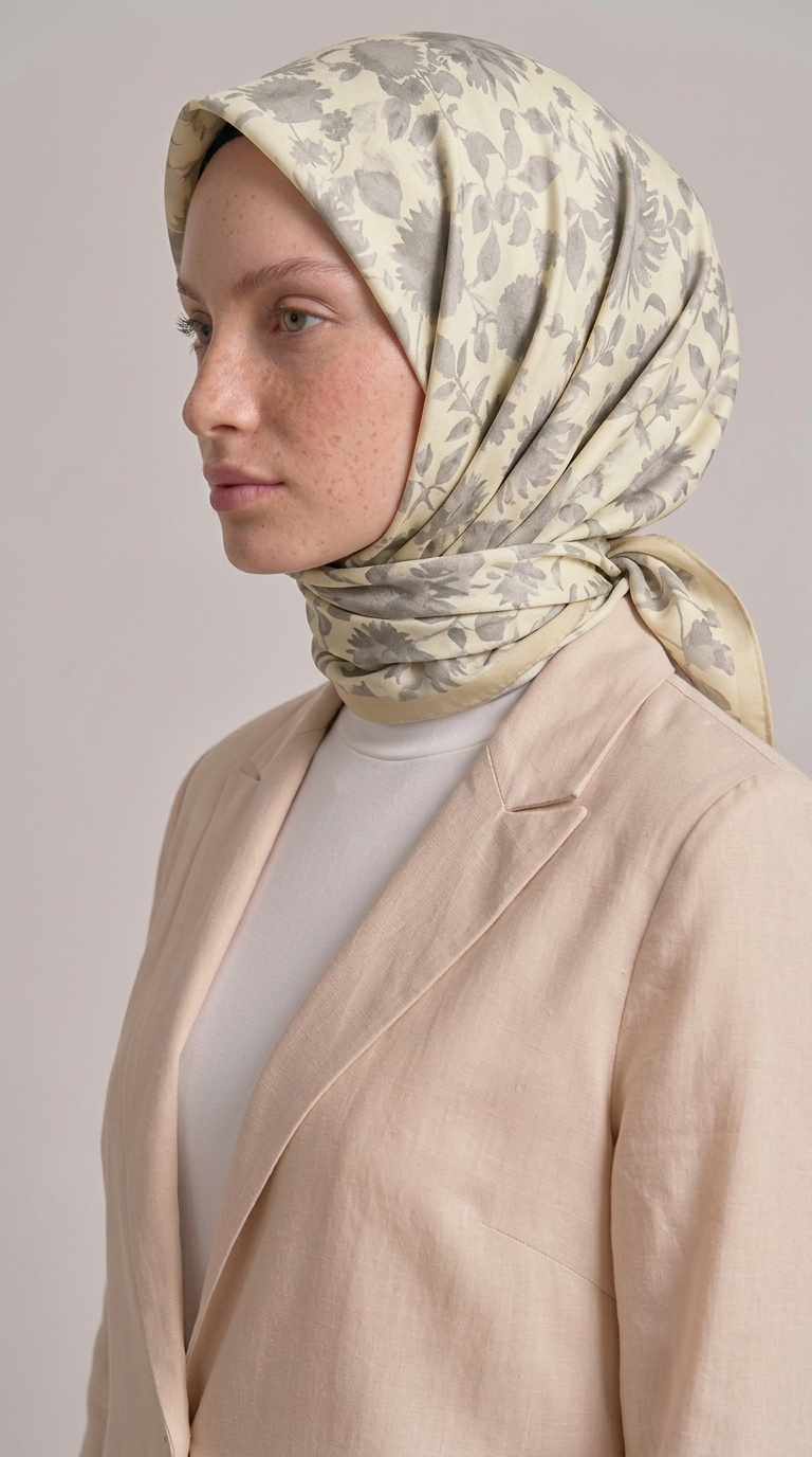 Karaca EşarpKOTON EŞARP FLORA DESENLİ COTTON ŞAL -  SARI 