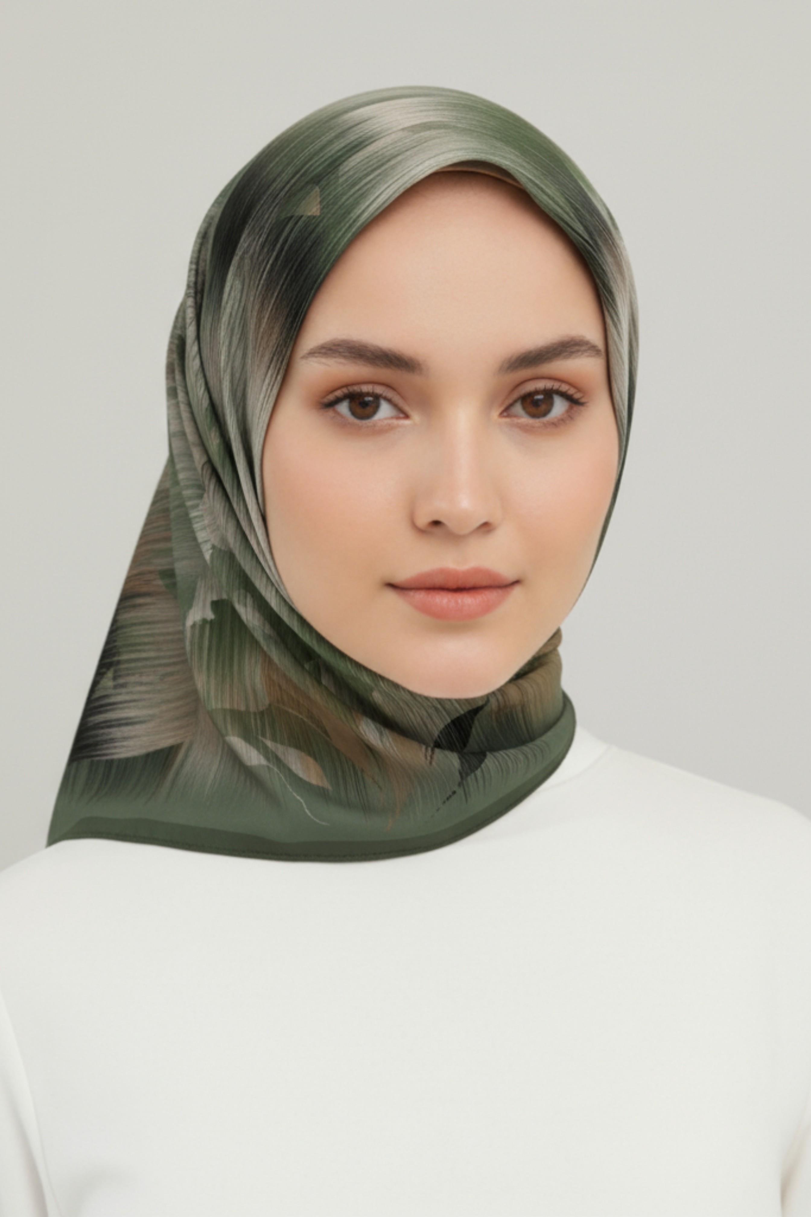 Karaca EşarpRAYON EŞARPKARACA DESENLİ RAYON EŞARP - HAKİ 