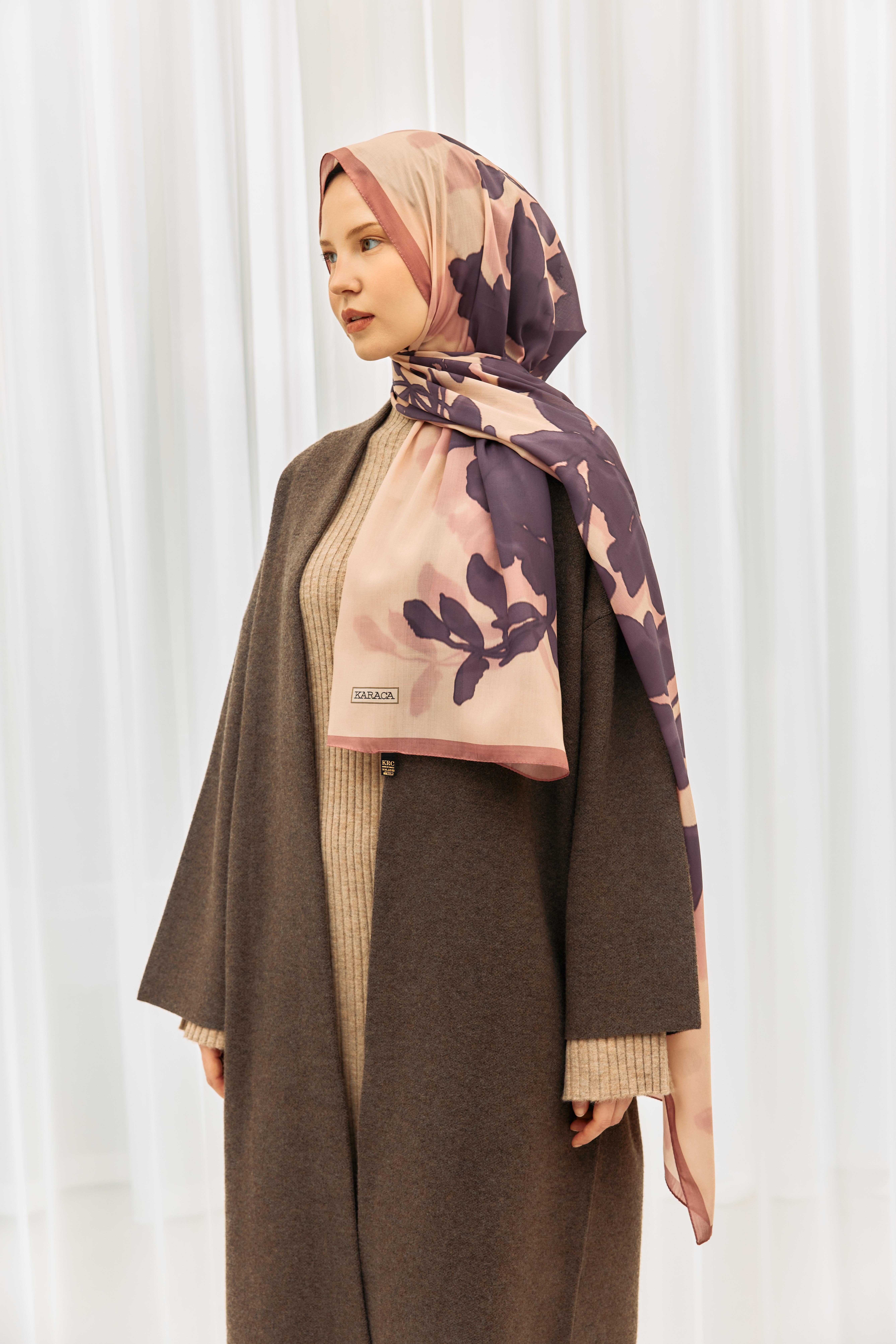 Karaca EşarpKOTON ŞALKARACA LİYA COTTON ŞAL -  LİLA 