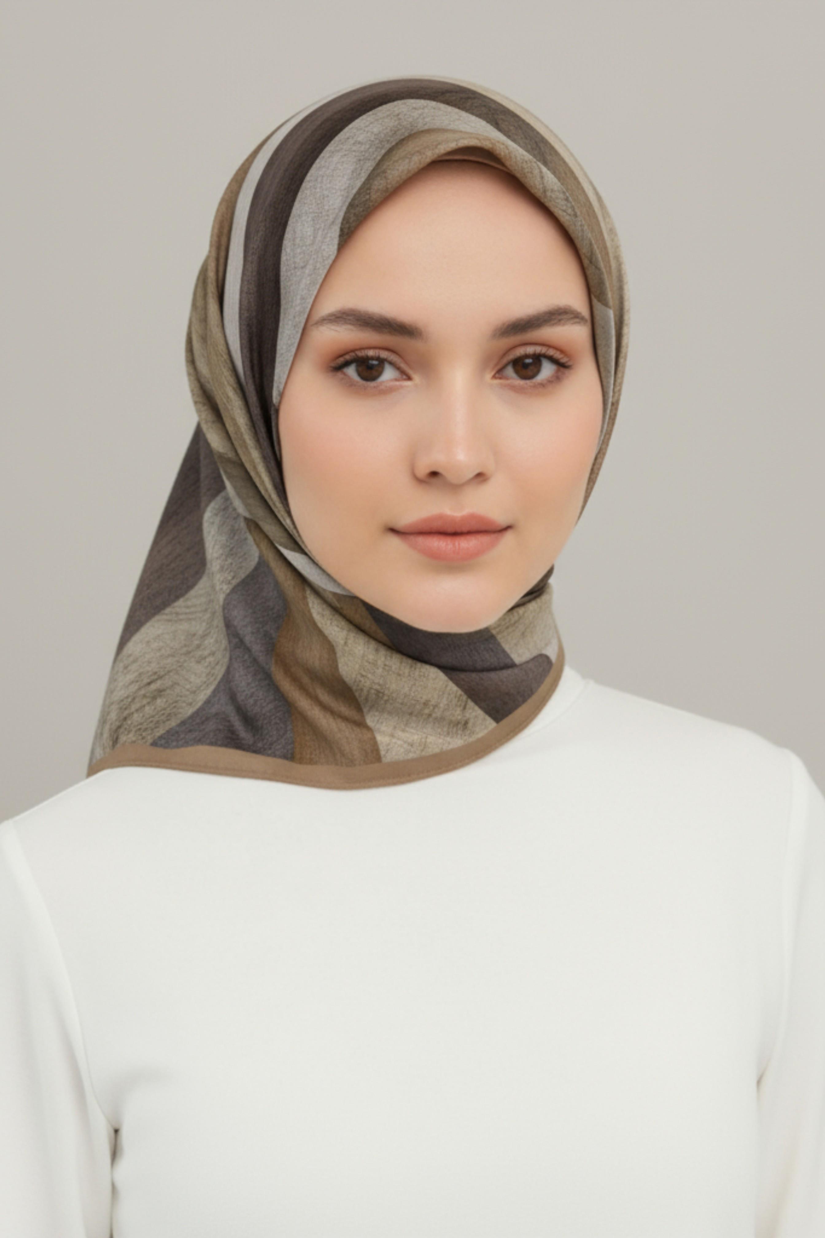 Karaca EşarpRAYON EŞARPKARACA SOYUT DESEN RAYON EŞARP -  AÇIK KAHVE 