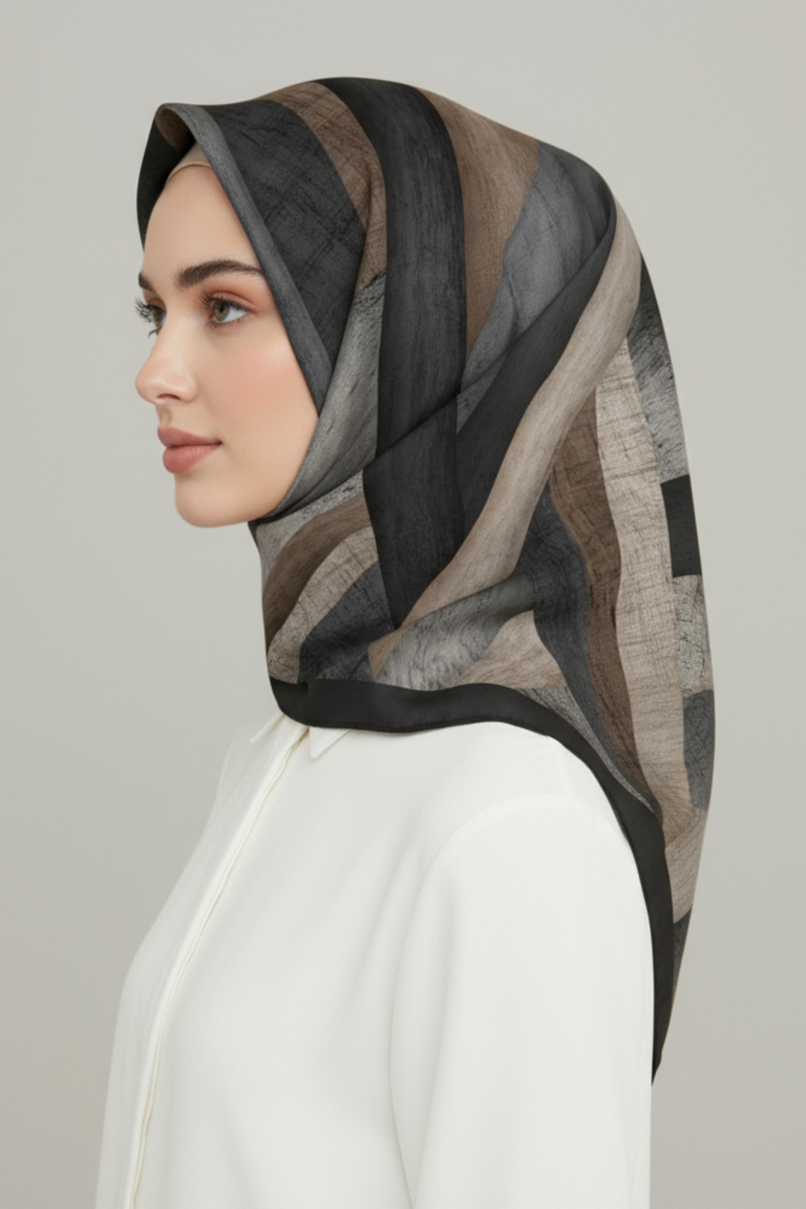 Karaca EşarpRAYON EŞARPKARACA SOYUT DESEN RAYON EŞARP -  SİYAH 