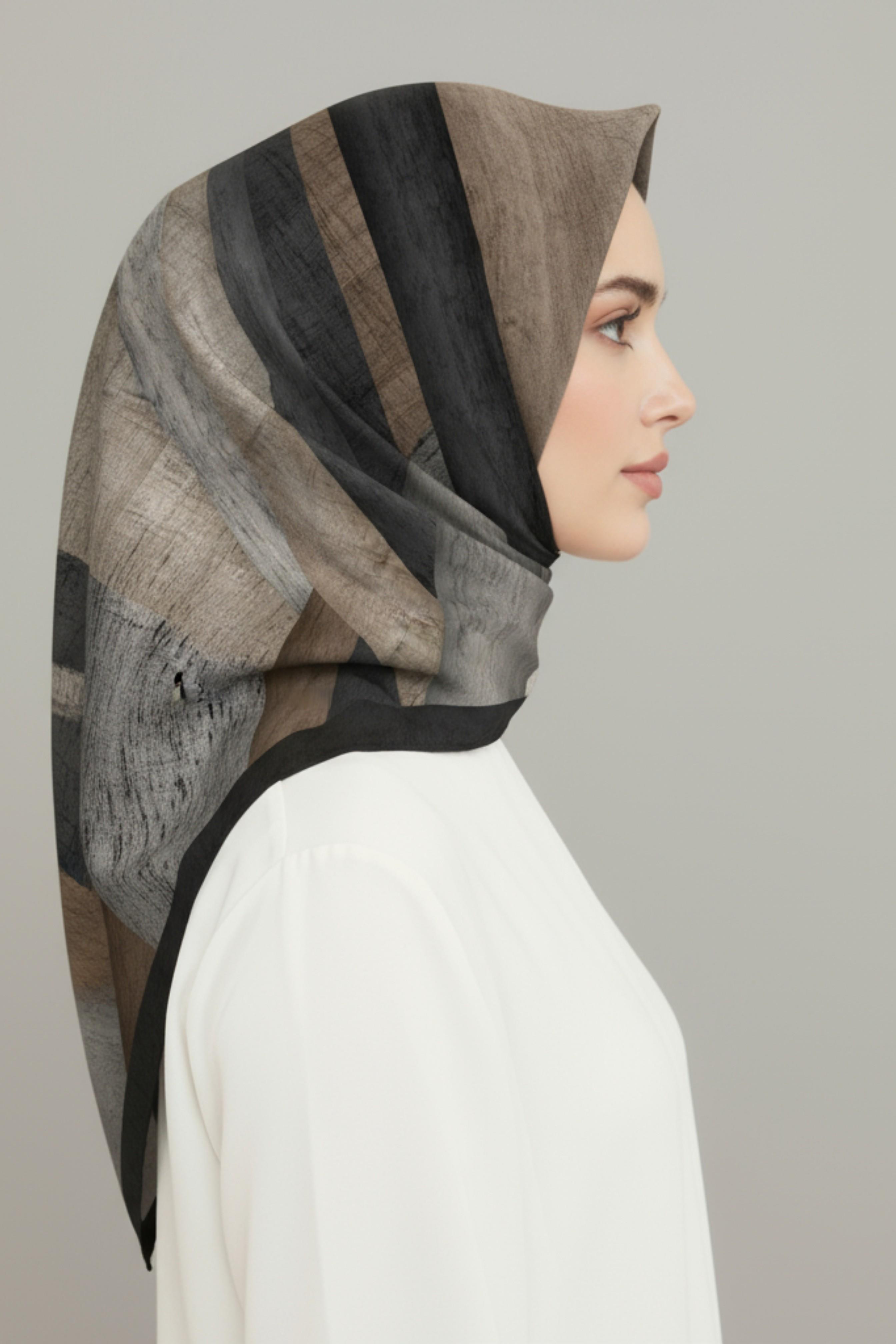 Karaca EşarpRAYON EŞARPKARACA SOYUT DESEN RAYON EŞARP -  SİYAH 