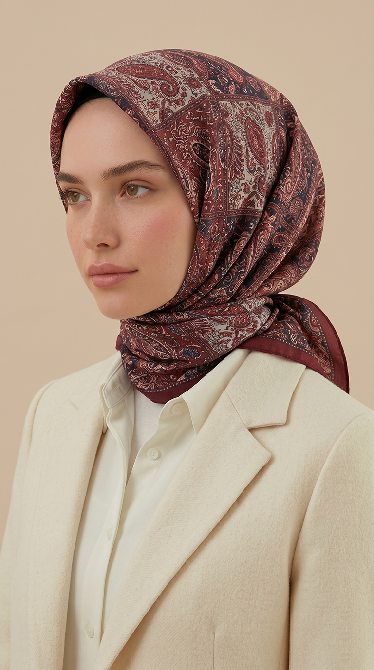 Karaca Eşarp ŞAL EŞARP MAVERA 120* 120 CM COTTON EŞARP - KIRMIZI