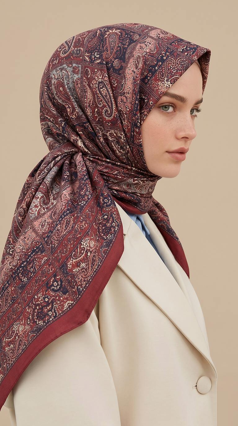 Karaca Eşarp ŞAL EŞARP MAVERA 120* 120 CM COTTON EŞARP - KIRMIZI