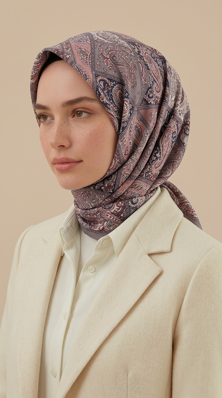 Karaca Eşarp ŞAL EŞARP MAVERA 120* 120 CM COTTON EŞARP - LİLA 