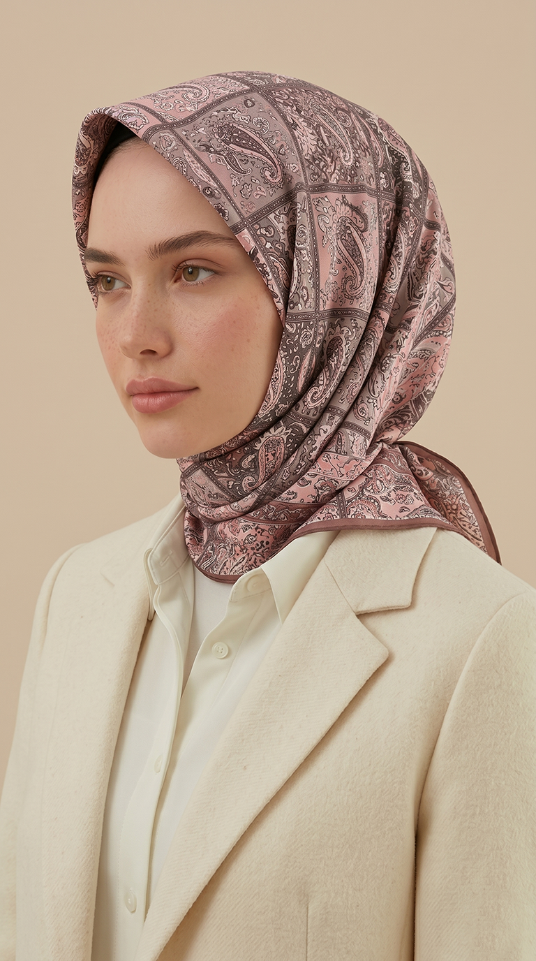 Karaca Eşarp ŞAL EŞARP MAVERA 120* 120 CM COTTON EŞARP - PEMBE / AÇIIK PEMBE 