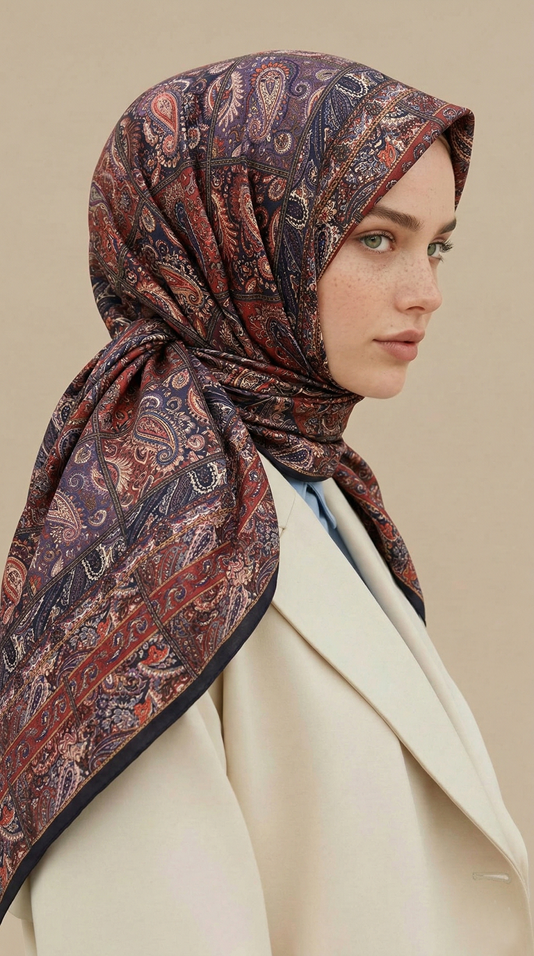 Karaca Eşarp ŞAL EŞARP MAVERA 120* 120 CM COTTON EŞARP - SİYAH / KIRMIZI