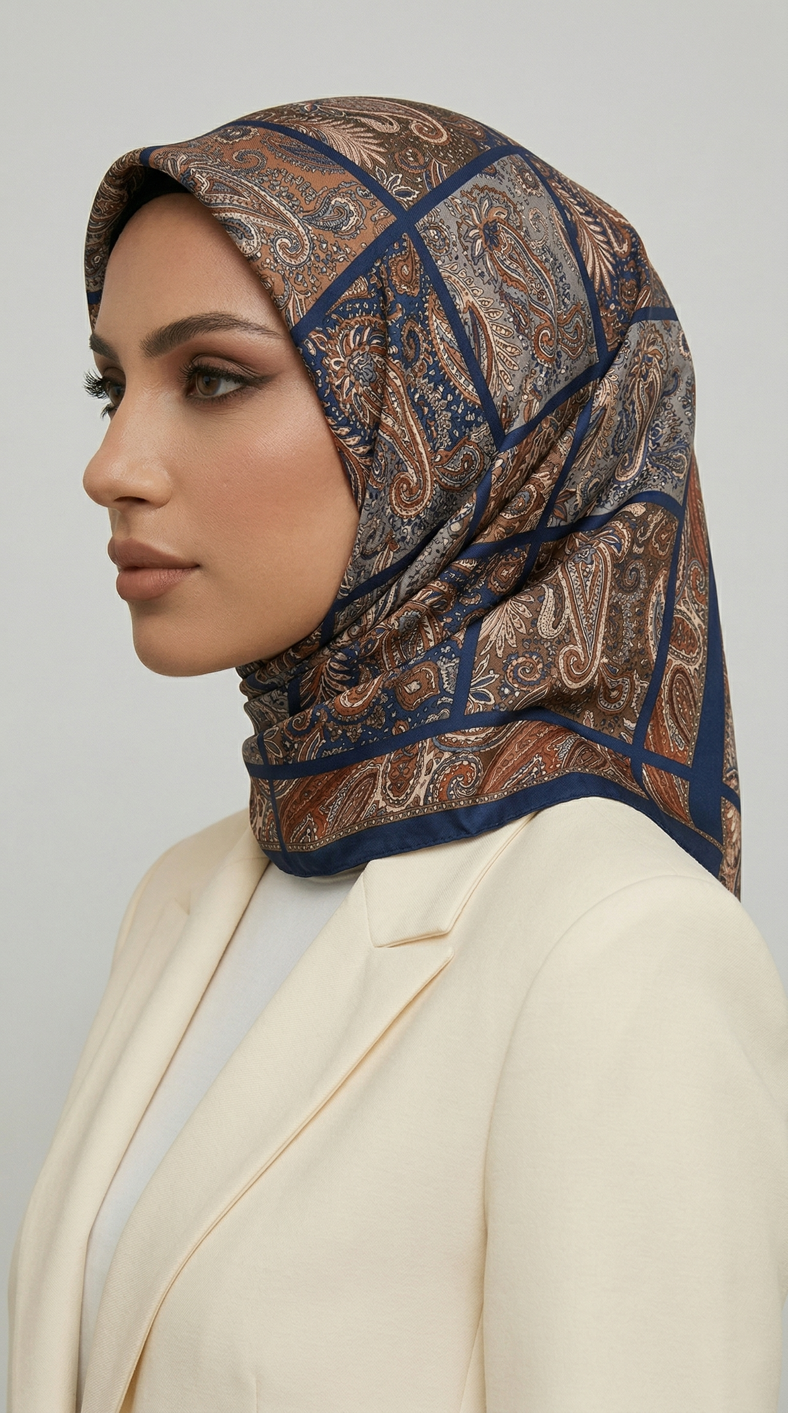 Karaca EşarpRAYON EŞARPMAVERA RAYON EŞARP - LACİVERT / KİREMİT