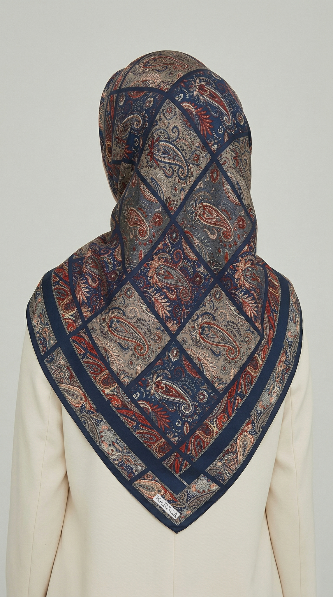 Karaca EşarpRAYON EŞARPMAVERA RAYON EŞARP - LACİVERT / KREM