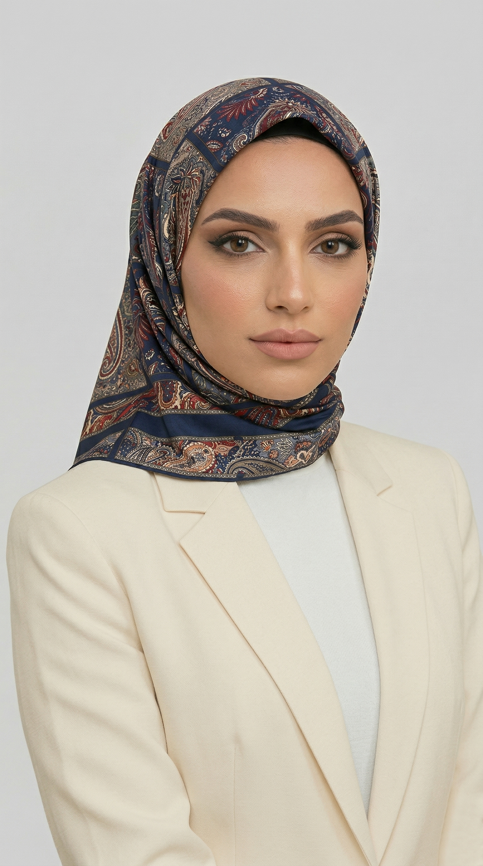 Karaca EşarpRAYON EŞARPMAVERA RAYON EŞARP - LACİVERT / KREM