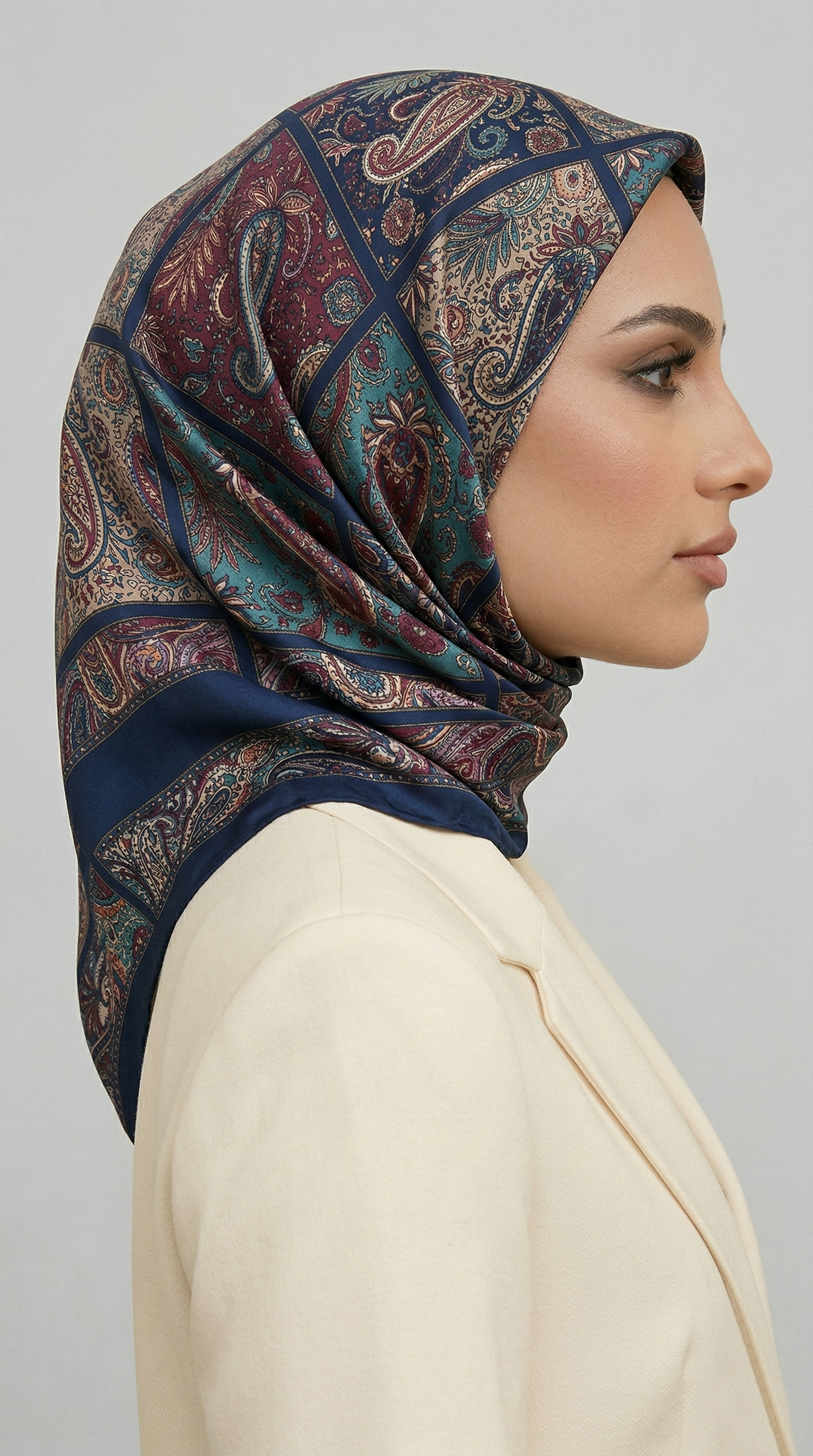 Karaca EşarpRAYON EŞARPMAVERA RAYON EŞARP - LACLİVERT / KIRMIZI