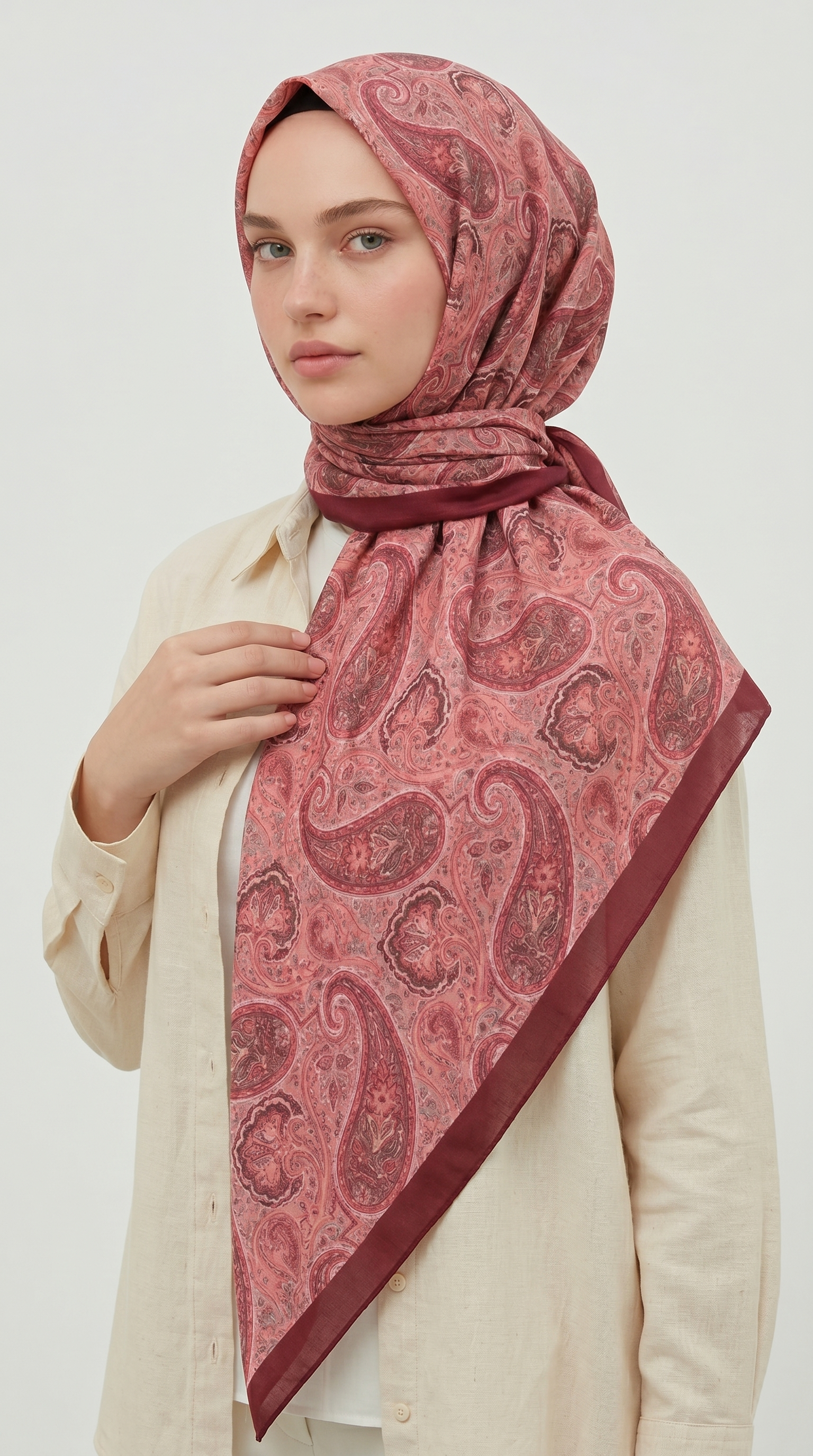 Karaca Eşarp ŞAL EŞARP MELORA 120*120 CM COTTON EŞARP - KIRMIZI