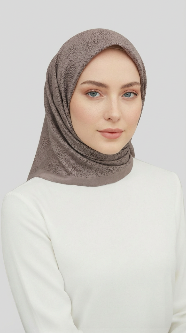 Karaca EşarpRAYON EŞARPMİKRO DESENLİ RAYON EŞARP - EKRU