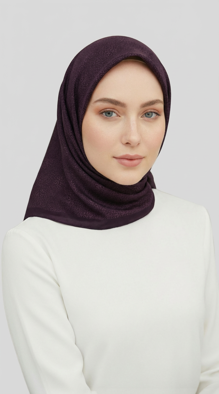 Karaca EşarpRAYON EŞARPMİKRO DESENLİ RAYON EŞARP - MOR