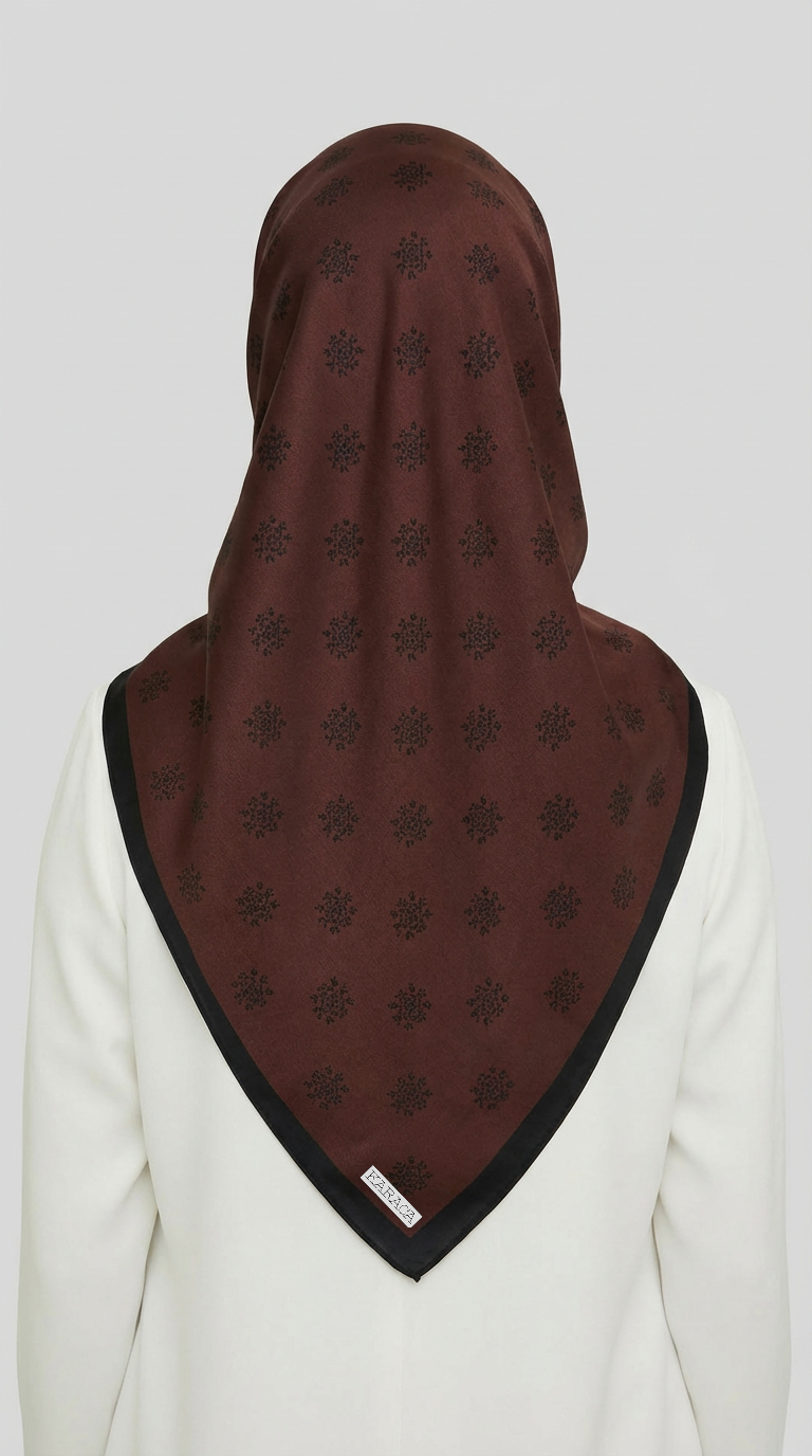 Karaca EşarpRAYON EŞARPMİKRO DESENLİ RAYON EŞARP - SİYAH / MÜRDÜM