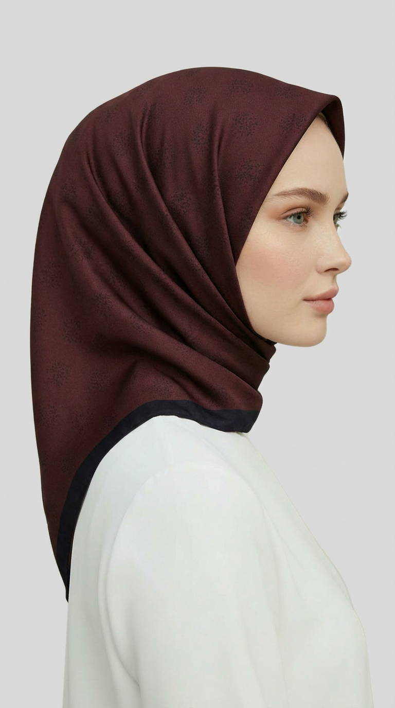 Karaca EşarpRAYON EŞARPMİKRO DESENLİ RAYON EŞARP - SİYAH / MÜRDÜM