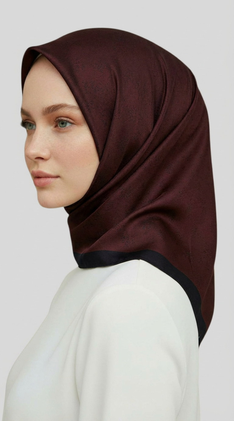 Karaca EşarpRAYON EŞARPMİKRO DESENLİ RAYON EŞARP - SİYAH / MÜRDÜM