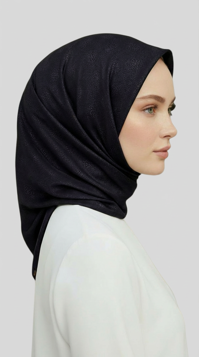 Karaca EşarpRAYON EŞARPMİKRO DESENLİ RAYON EŞARP - SİYAH 