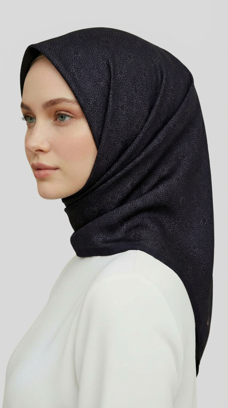 Karaca EşarpRAYON EŞARPMİKRO DESENLİ RAYON EŞARP - SİYAH 