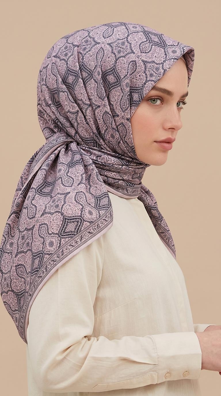 Karaca Eşarp ŞAL EŞARP MİREYA 120*120 CM COTTON ŞAL EŞARP - BEJ