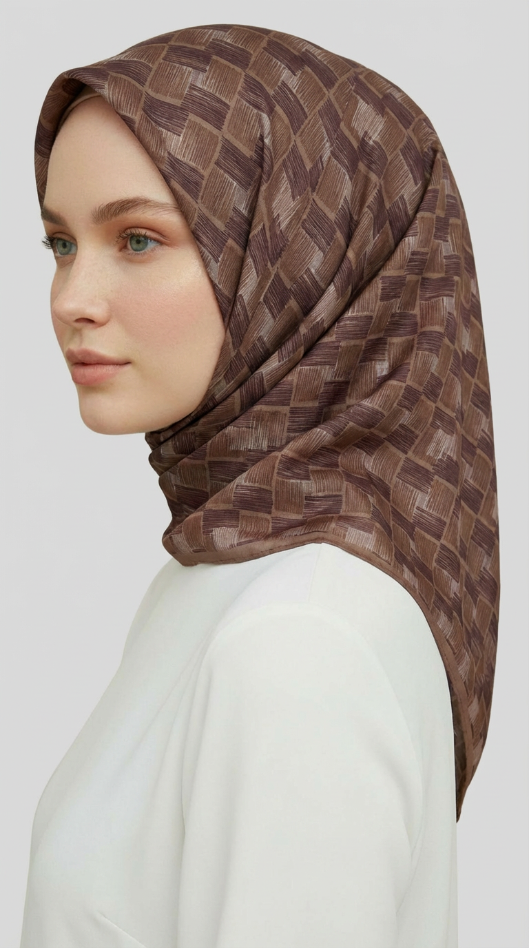 Karaca EşarpRAYON EŞARPMOZAİK DESEN RAYON EŞARP - BEJ / KAHVERENGİ  