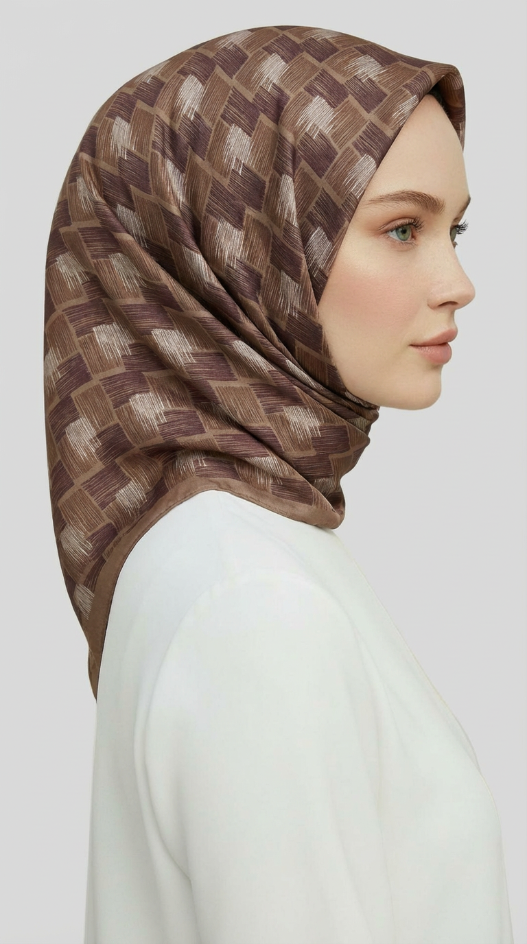 Karaca EşarpRAYON EŞARPMOZAİK DESEN RAYON EŞARP - BEJ / KAHVERENGİ  