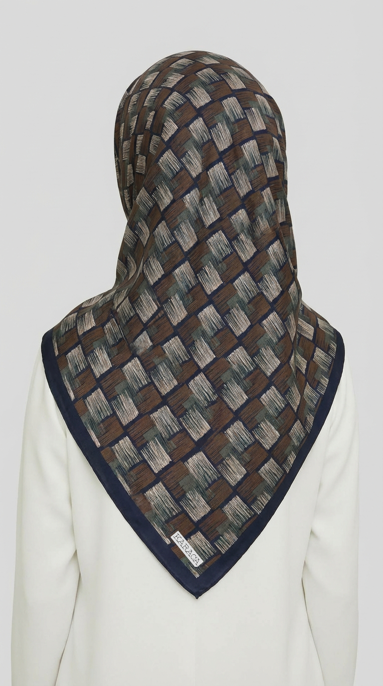 Karaca EşarpRAYON EŞARPMOZAİK DESEN RAYON EŞARP - LACİVERT / KREM 