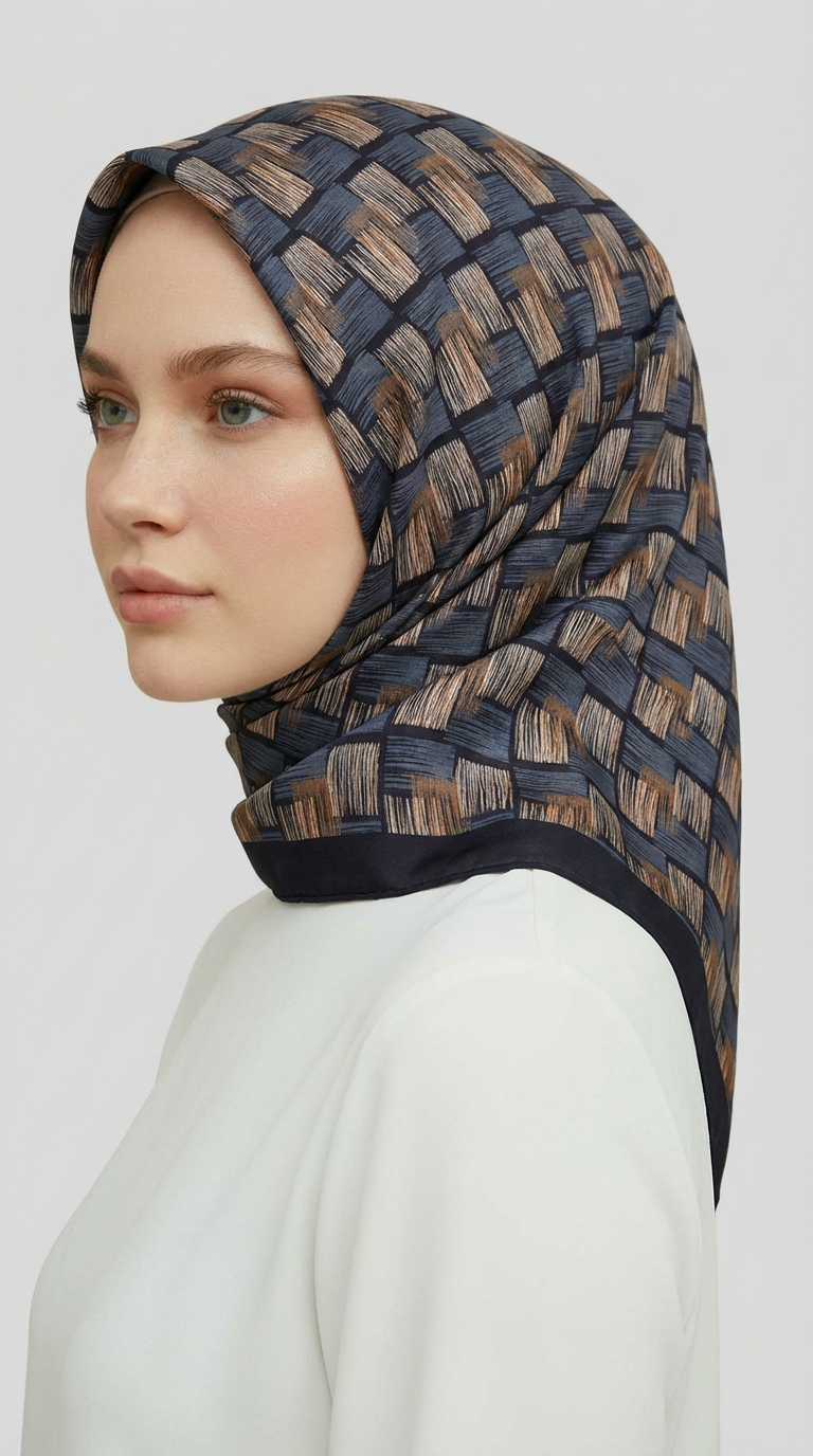 Karaca EşarpRAYON EŞARPMOZAİK DESEN RAYON EŞARP - SİYAH / YEŞİL 