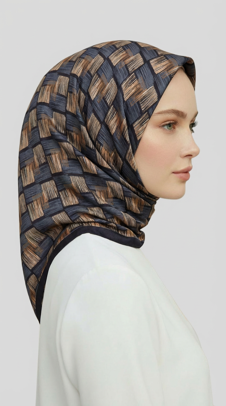 Karaca EşarpRAYON EŞARPMOZAİK DESEN RAYON EŞARP - SİYAH / YEŞİL 