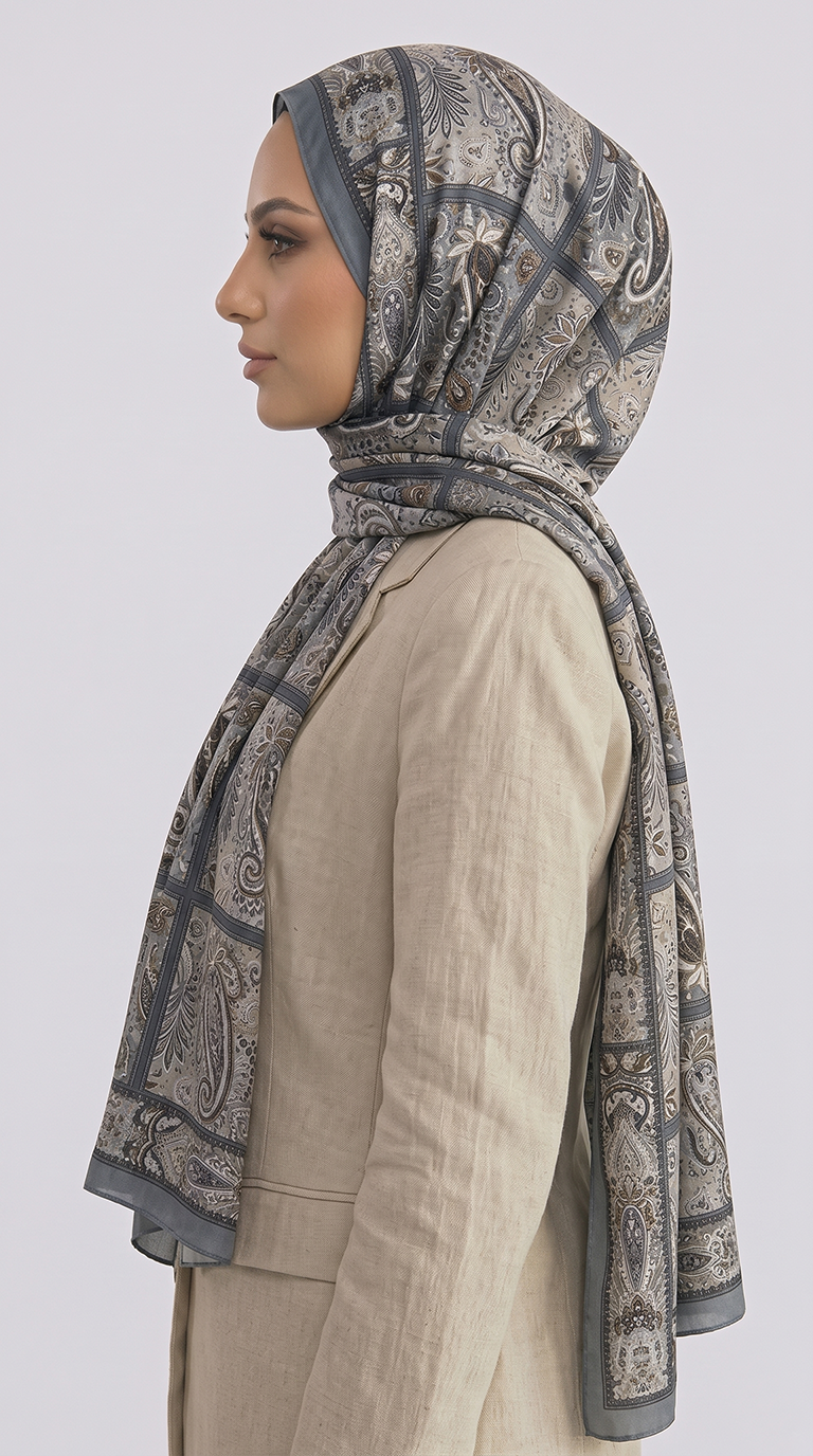 Karaca EşarpCOTTON ŞAL PAİSLEY DESENLİ COTTON ŞAL - 