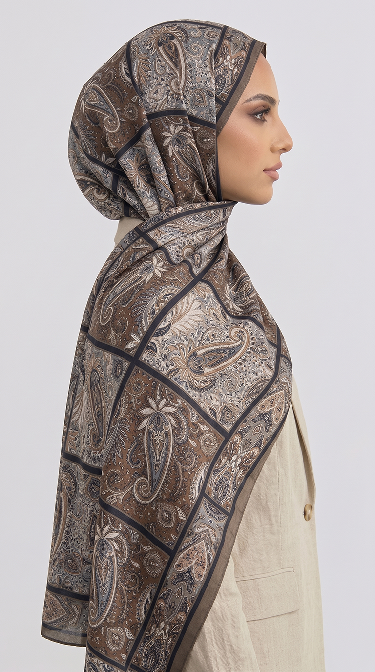 Karaca EşarpCOTTON ŞAL PAİSLEY DESENLİ COTTON ŞAL - EKRU / BEJ