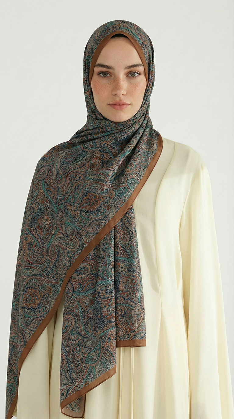 Karaca EşarpCOTTON ŞAL PERA DESENLİ COTTON ŞAL - YEŞİL