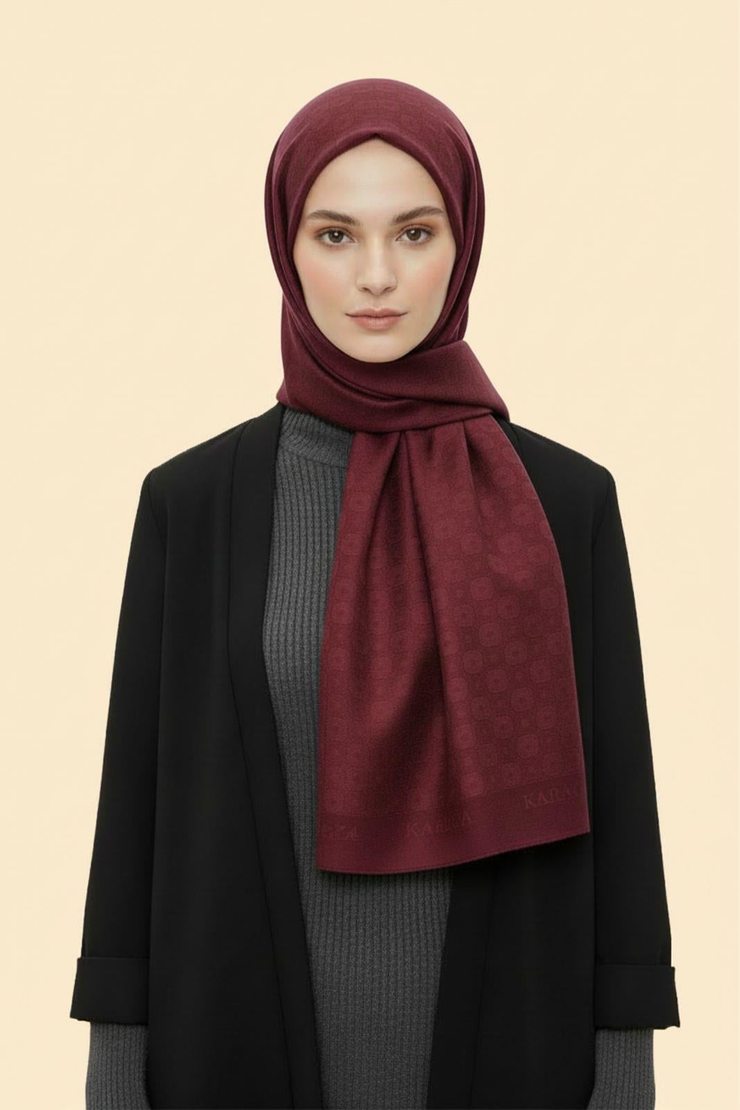 Karaca EşarpMODAL ŞALPERLA MODAL ŞAL - BORDO