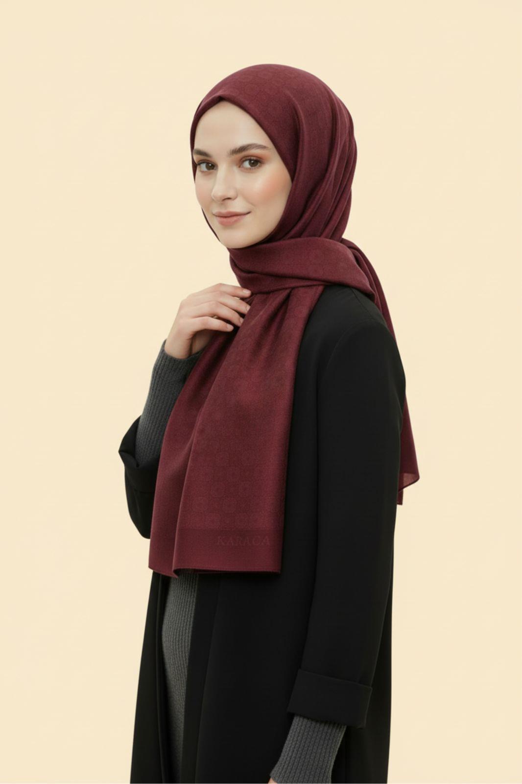 Karaca EşarpMODAL ŞALPERLA MODAL ŞAL - BORDO