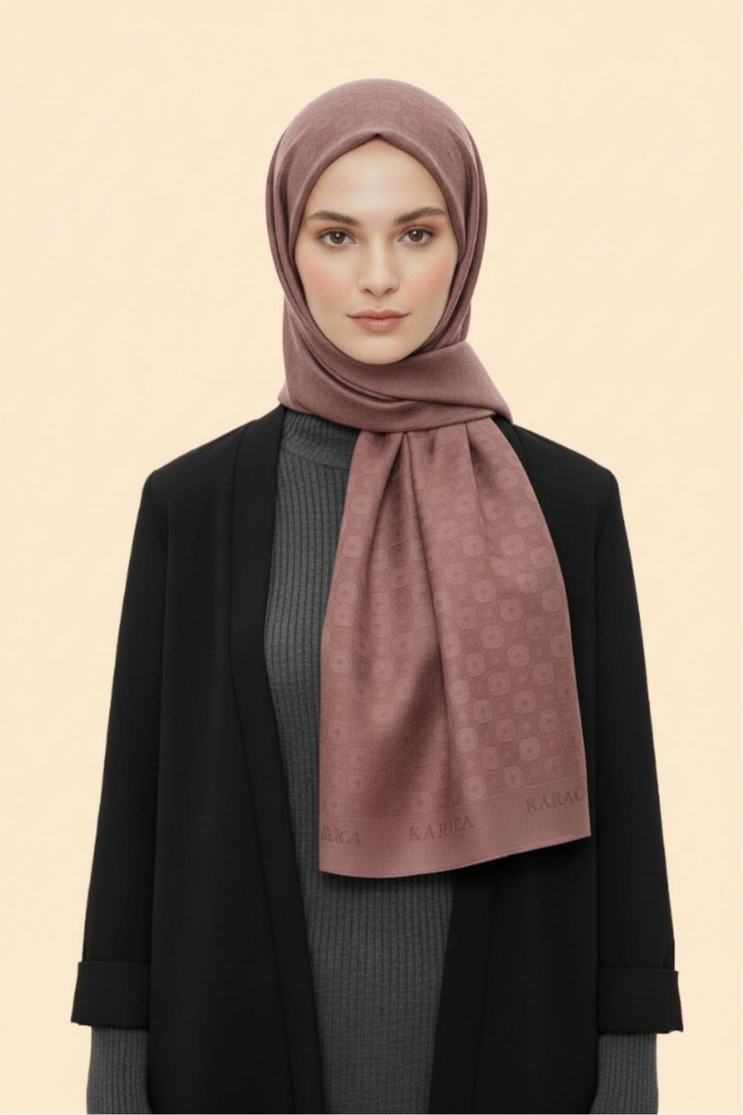 Karaca EşarpMODAL ŞALPERLA MODAL ŞAL -  GÜL KURUSU