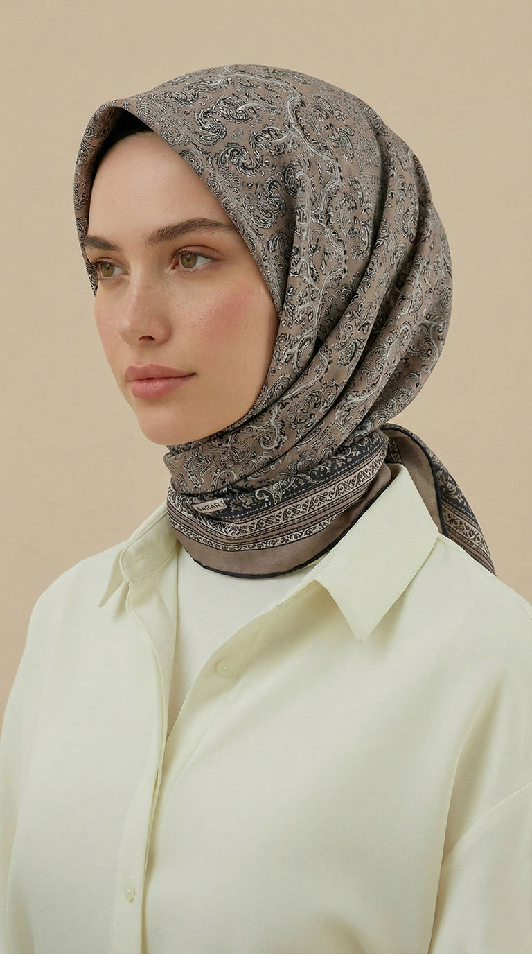 Karaca Eşarp ŞAL EŞARP PETRA 120 * 120 CM COTTON ŞAL EŞARP - BEJ